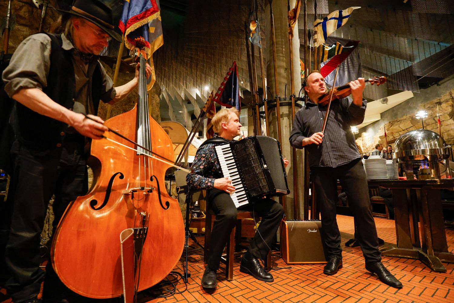 Musiker beim Networking Dinner
